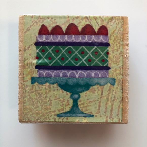 STUDIO 18 Birthday Cake Rubber Stamp Set of 2 RARE, NEW! - Picture 14 of 16